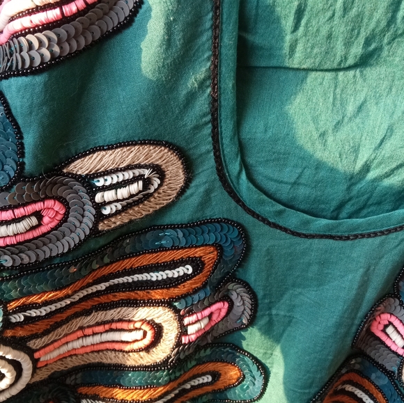 New Pia Pauro Embroidered Mini Dress with Tags - Picture 14 of 16